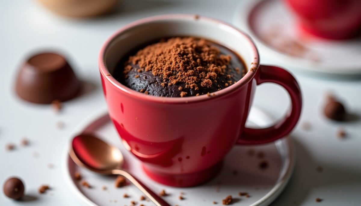 Recette express : Mug cake au chocolat en poudre, fondant et moelleux
